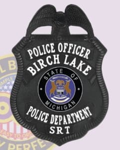 Black custom law enforcement badges police officer