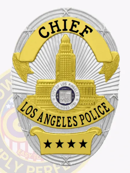 LAPD ロサンゼルス市警 chief バッジ LAPD-Style Police Badges | Order Officer To Chief Online