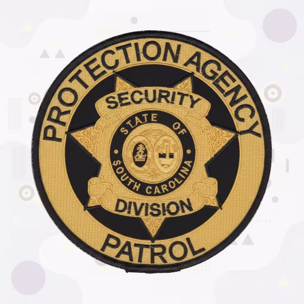 Protection Agency Security Division Patrol Gold Star Embroidered Patch